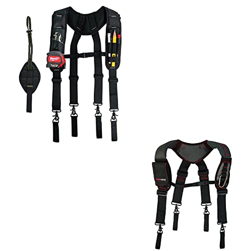KUNN Magnetic Tool Belt Suspenders & Gel Padder Tool Belt Suspender