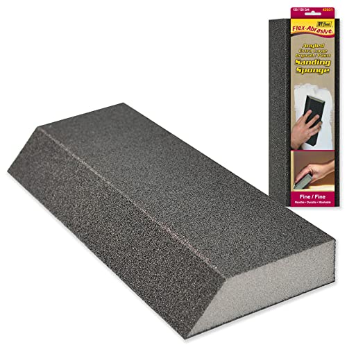 Ivy Classic 42031-12 Fine Angled Drywall XL Sanding Sponge, Flex-Abrasive, 12-Pack