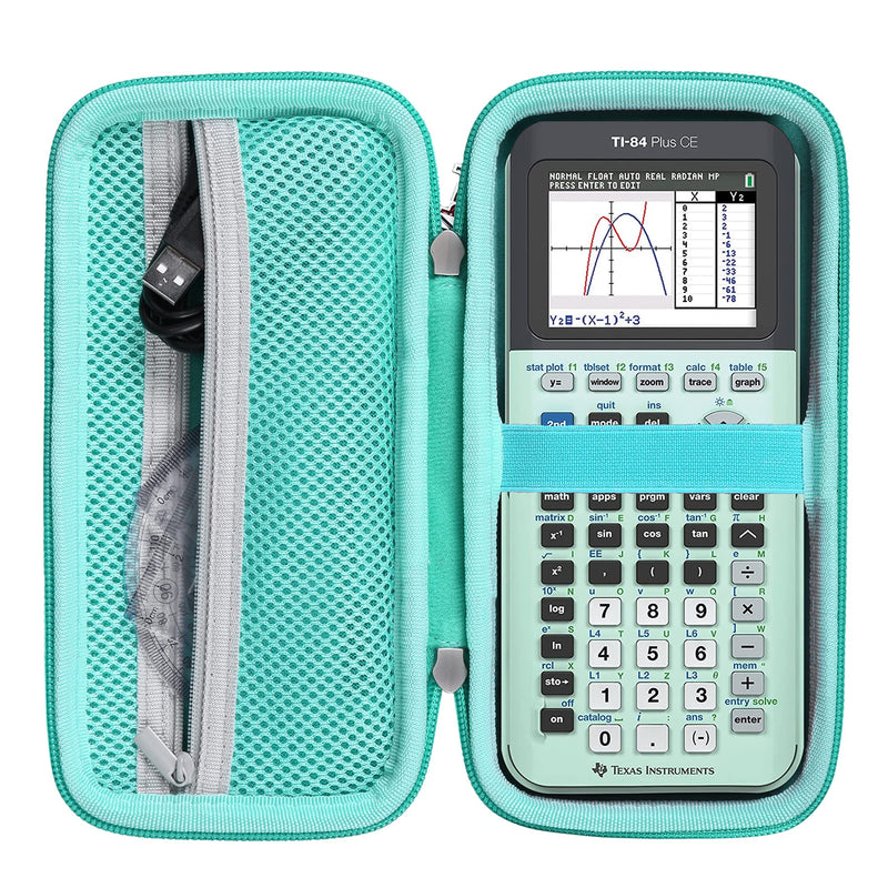 Khanka Hard Travel Case Replacement for Texas Instruments TI-83 Plus/TI-84 Plus/TI-84 Plus CE Color Graphing Calculator, Case Only (Mint) Teal