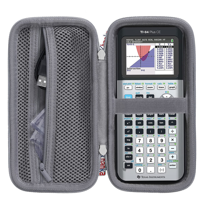 Khanka Hard Travel Case Replacement for Texas Instruments TI-83 Plus/TI-84 Plus/TI-84 Plus CE Color Graphing Calculator, Case Only (Galaxy Gray)