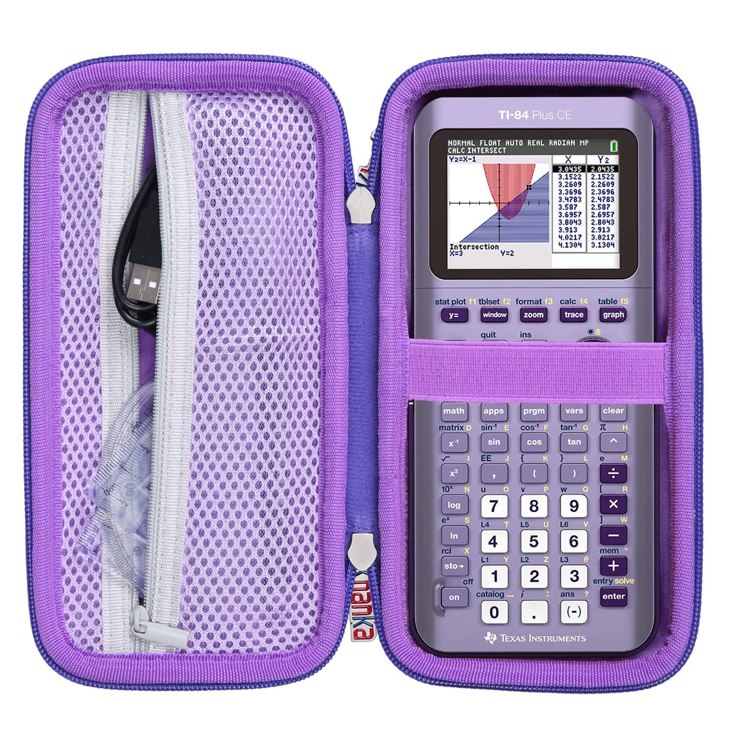 Khanka Hard Travel Case Replacement for Texas Instruments TI-83 Plus/TI-84 Plus/TI-84 Plus CE Color Graphing Calculator, Case Only (Infinitely Iris) Purple