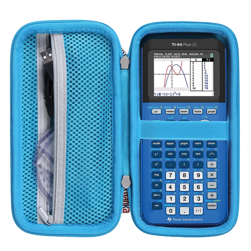 Khanka Hard Travel Case Replacement for Texas Instruments TI-83 Plus/TI-84 Plus/TI-84 Plus CE Color Graphing Calculator, Case Only (Bionic Blue)