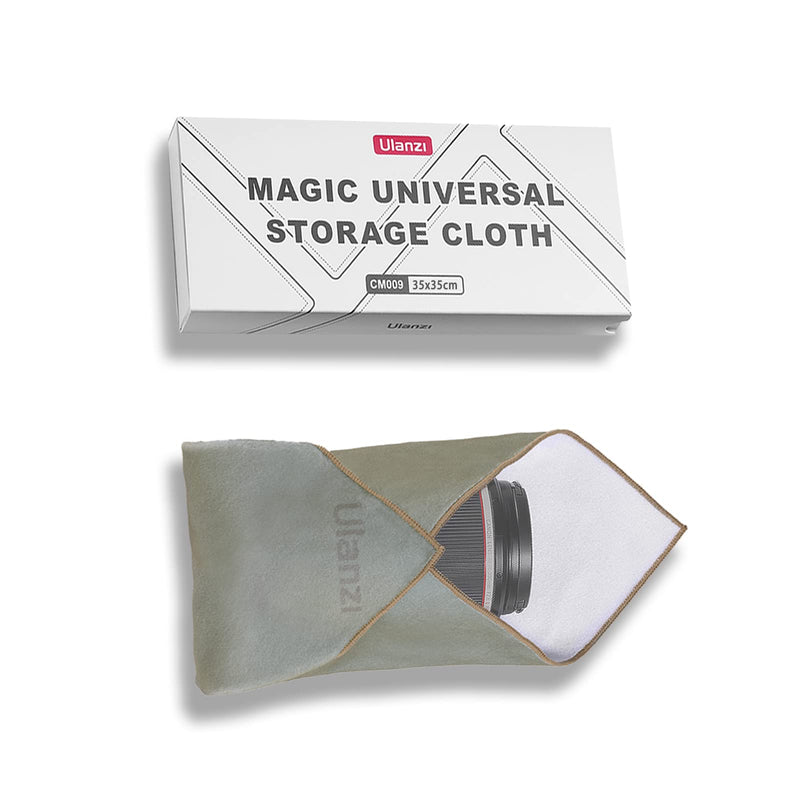 ULANZI Magic Universal Storage Cloth, Easy Wrapping and Safe Protection from Collissions， Bumping and Friction for Camera & Digital Accessories (35 * 35cm) Small-m