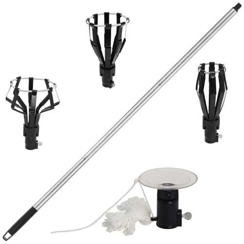 12FT Light Bulb Changer for High Ceilings with Suction Cup & 3 Baskets Cage Black 3-12FT Assembled type