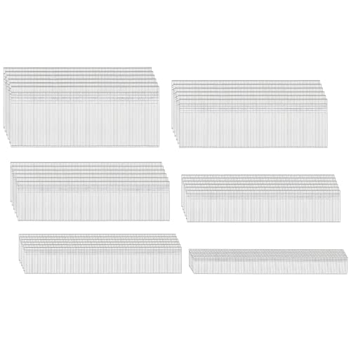 HW HAMWOO 18 Gauge Brad Nails, 2", 1-1/4", 1", 3/4", 5/8", 2/5" Assembly---6000pcs