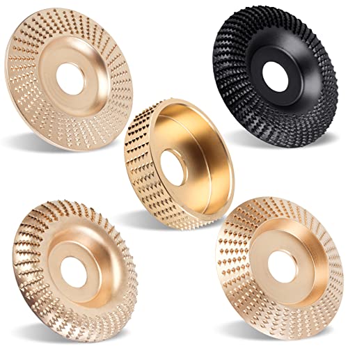 Pomsare 5PCS Angle Grinder Wood Carving Set, Sanding and Polishing Disc 5 PCS