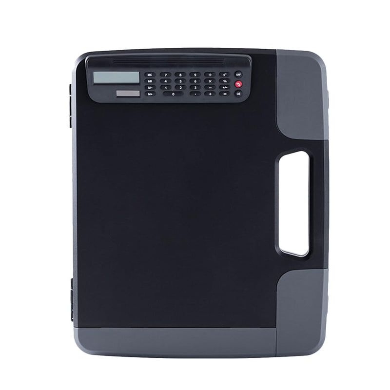 Cabilock Box Binder Portfolio Writing Pad Paper Storage Box Clipboard with Calculator A4 Clipboard A4 Files Storage Holder Writing Board Storage Rack Document Clipboard Case A4 30.7*36.6*6.7cm Black