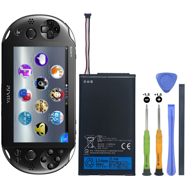 CENIFENX SP65M 3.7V 2210mAh Battery Replacement for Sony Playstation PS Vita PCH-1001 PCH-1101 1003 1103 Battery, with Repair Tool Kit