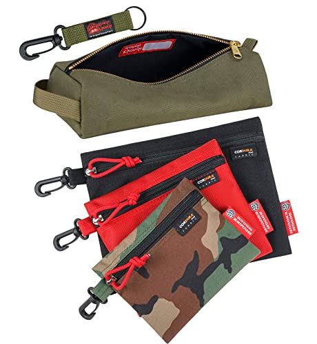 Rough Enough Small Tool Bag Multi Tool Storage Organizer with Clip On Pouches Bundle