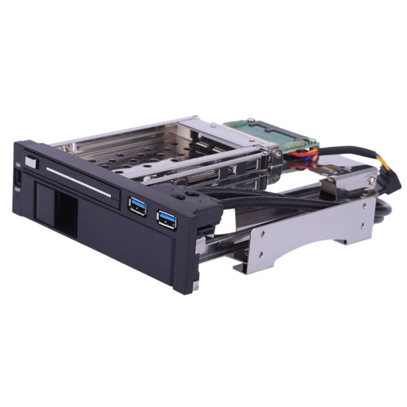 Dual Bay 3.5" + 2.5" Inch SATA III Hard Drive HDD & SSD Tray Caddy Internal Mobile Rack Enclosure Docking Station with USB 3.0 Port Hot Swap