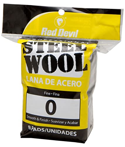 Red Devil 0323 Steel Wool, 0 Fine, (Pack of 48) 48 Pads