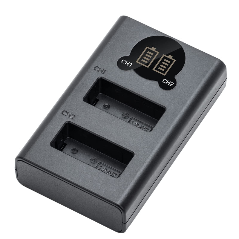 Kimaru LP-E17 Battery Charger, Double Slot LP-E17 Charger for Canon LC-E17C Charger, EOS RP R50 R10 R8 M3 M5 M6 200D 200DII 77D 750D 760D 800D 8000D, Rebel T8i T7i T6i T6s SL2 SL3 Cameras.