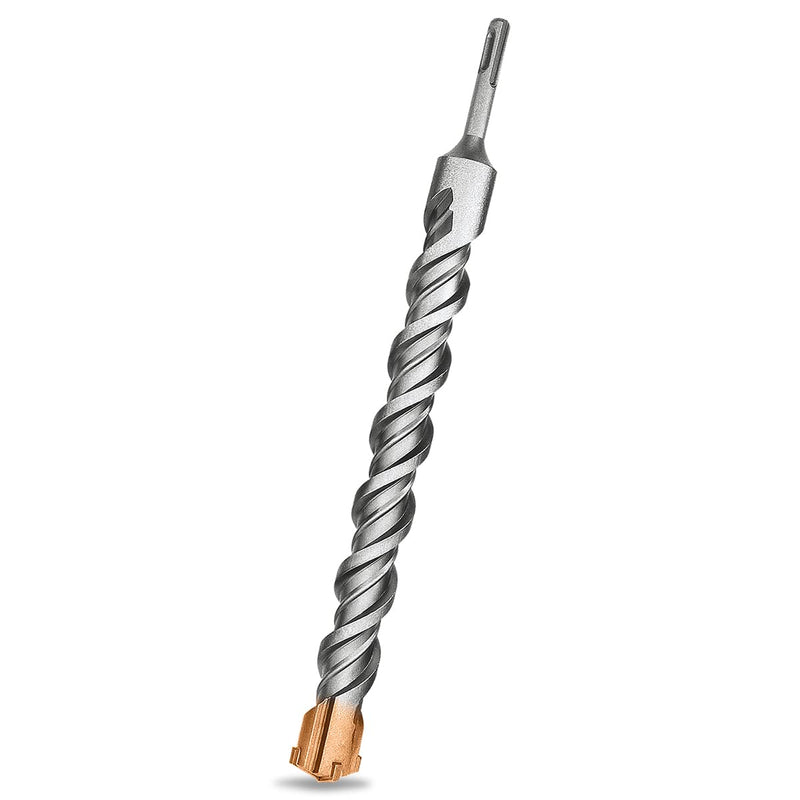 Meccion SDS Plus Rotary Hammer Drill Bits 1-1/4" x 13.8" Professional Tungsten Cross Tip Rotary Impact Drill bit for Masonry, Brick, Concrete, Walls, Brick, Marble, Stone 1-1/4" x 13.8"