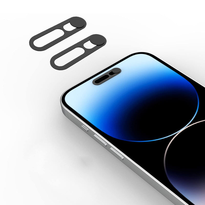 Front Camera Cover, Camera Cover Compatible with iPhone 14Pro/14Pro Max,Webcam Cover Protector Protect Privacy and Security(2PCS,Black)