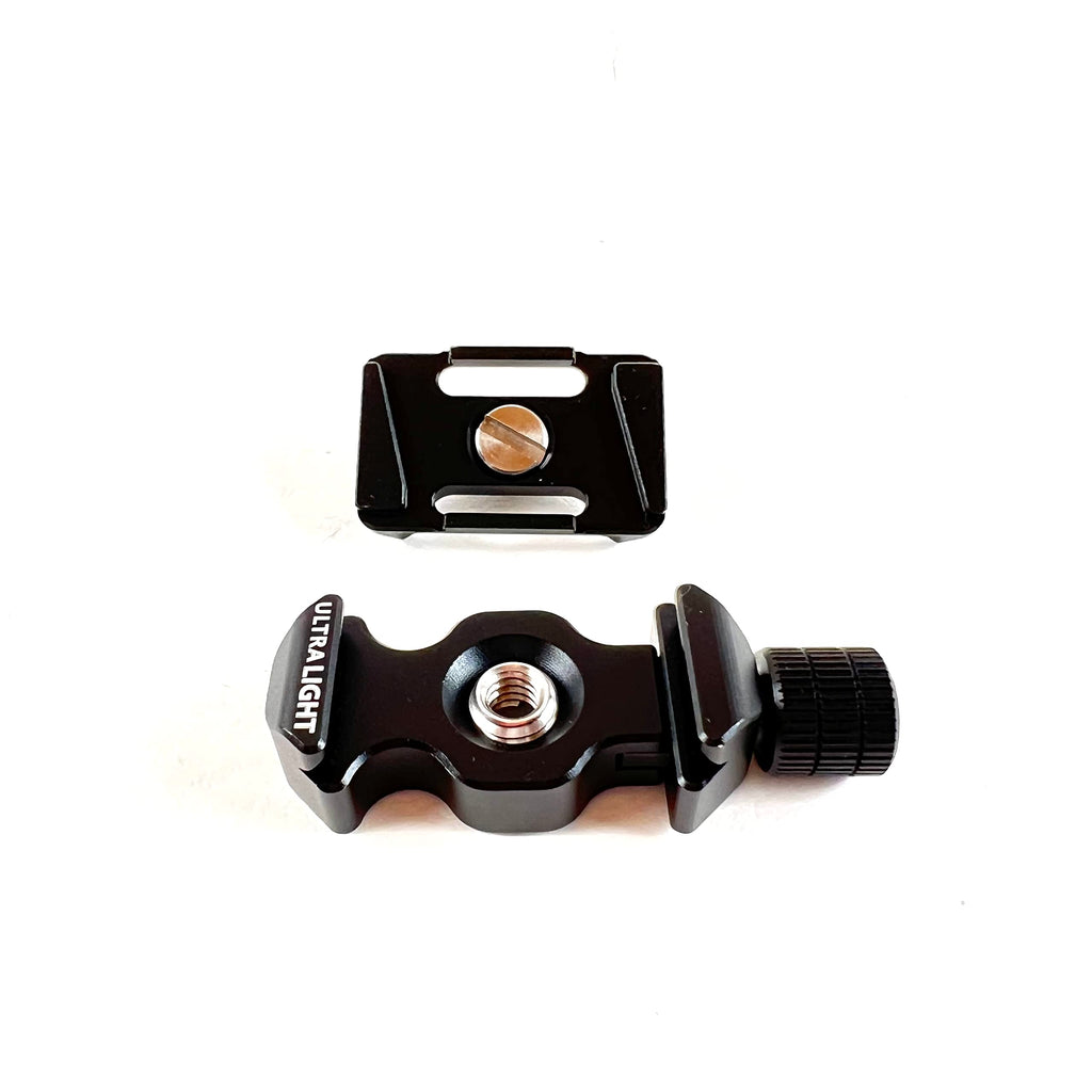 UltraLight 0.81oz/23g Arca Swiss Clamp with 0.37oz/10g Capture Clip Compatible Mini Arca Swiss Plate