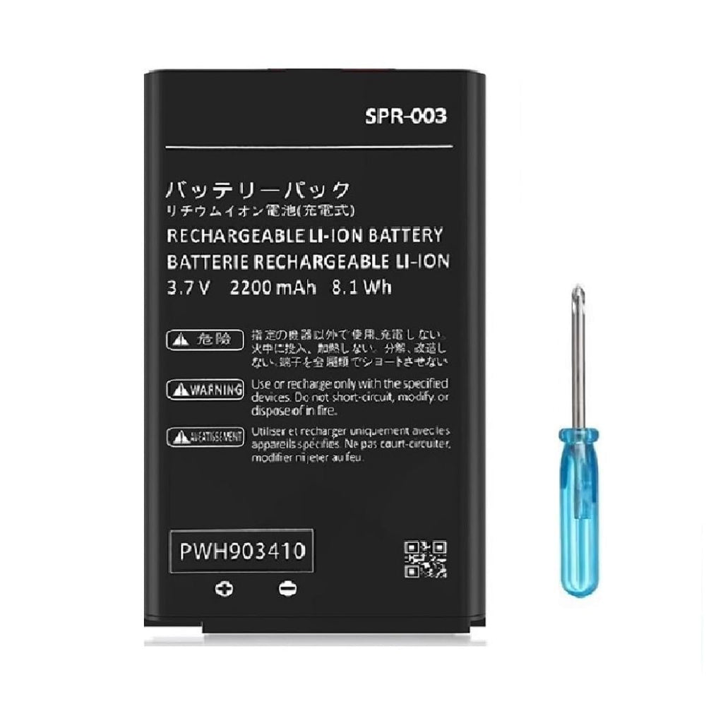 SPR-003 Battery for Nintendo 3DS XL New 3DS XL LL Game Console, High Capacity 2200mAh Li-ion 0 Cycle Internal Replacement Battery for Nintendo Switch Game Console SPR-003 Battery with Repair Tool Kit