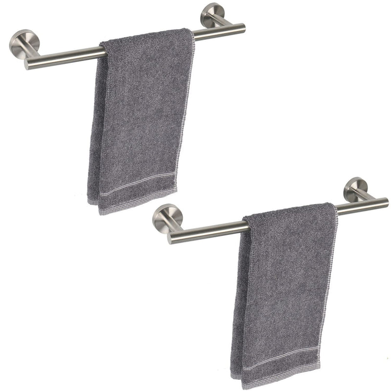 TocTen Bath Towel Bar - 2 Pack Thicken SUS304 Stainless Steel Towel Rack for Bathroom, Bathroom Hardware Accessories Towel Rod Heavy Duty Wall Mounted Towel Holder (16 Inch, Brushed Nickel) 16 IN 2 PACK