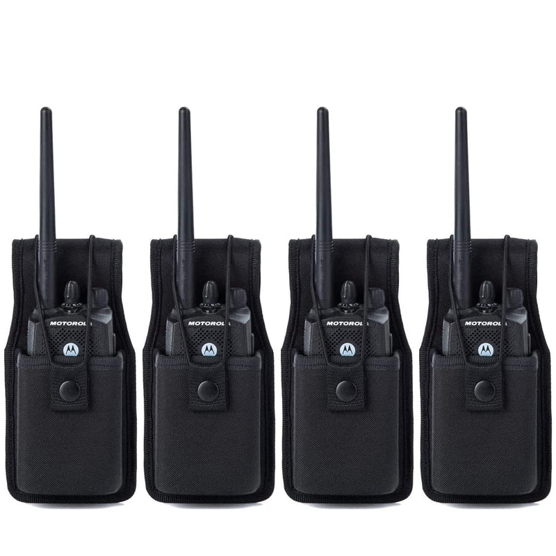 LUITON Universal Radio Case Two Way Radio Holder Universal Pouch for Walkie Talkies Nylon Holster Accessories for MOTOROLA MT500, MT1000, MTS2000 and Similar Models(4pack) 4pack