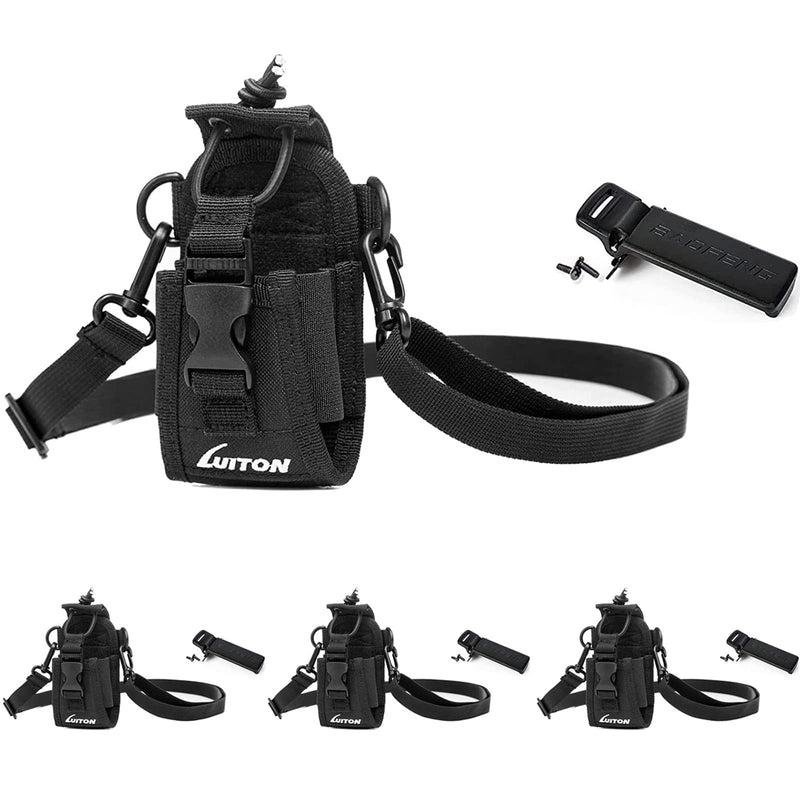 Radio Holder Walkie Talkie Pouch Molle Radio Pouch BaoFeng Radio Holster Strap Radio Case for Duty Belt Compatible with BaoFeng UV5R 888S F8HP Kenwood Icom HYT Arcshell Retevis H777 (4 Pack) MSC-20C 4Pack