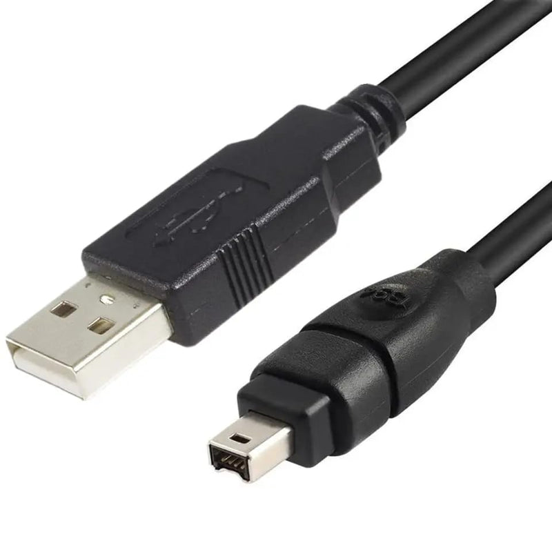 Herfair USB to Firewire Cable for Sony DCR-TRV75E DV Camera IEEE 1394 4Pin to USB Adapter Cable Male to Male Converter Wire Compatible with Sony Camcorder Only (6ft, USB to 4Pin Firewire 400 Cable) USB to 4Pin 1394