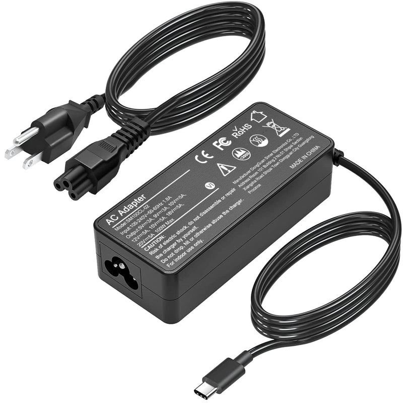 100W USB-C Power Adapter Fast Charger,Compatible with Mac Book Pro/Air 16, 15, 14, 13 Inch,Mac Book Air 13 Inch 2021 2020 2019 2018,iPad Pro,HP, Dell, Lenovo,Asus and All USB-C Device