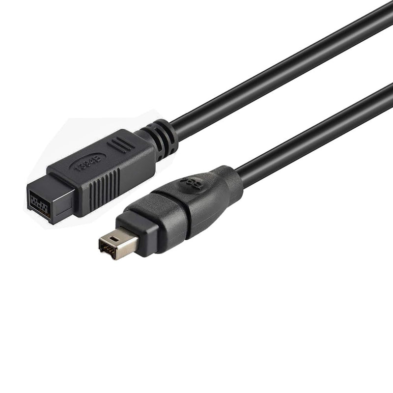 Herfair Firewire Cable IEEE 1394 9Pin to 4Pin Wire Firewire 800 to 400 Cable for DV Camera Camcorder (6ft, 9Pin Firewire 800 to 4Pin Firewire 400)