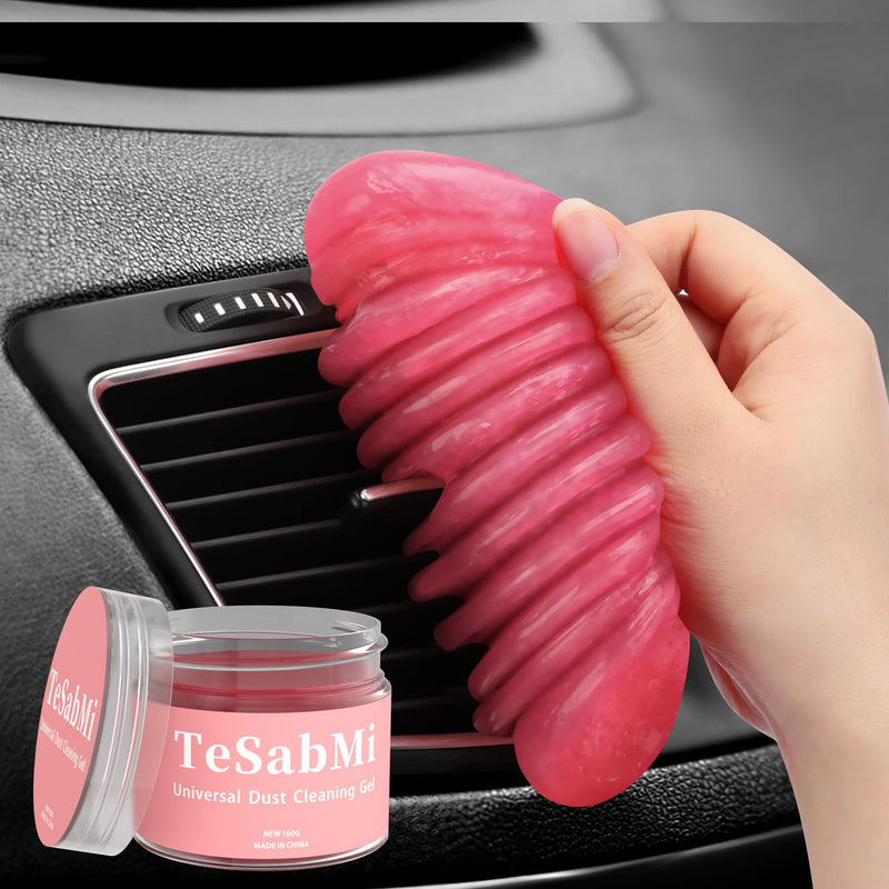 Car Cleaning Gel for Car Cleaning Putty Car Putty Car Interior Cleaner Car Slime Auto Detail Tools Car Accessories White Elephant Gifts for Adults Men Women Stocking Stuffers Pink