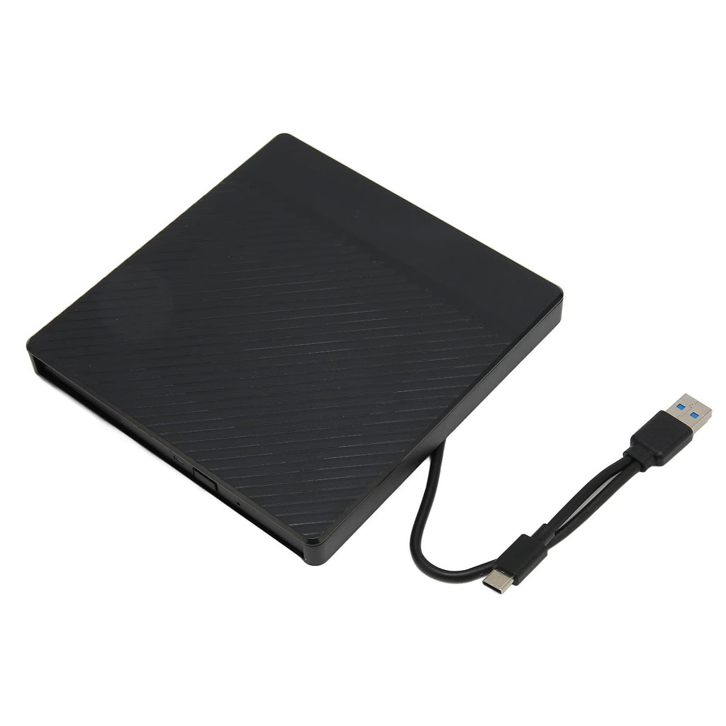 External DVD Drive, USB 3.0 Type A Type C DVD CD ROM, Portable External CD DVD Drive Player 9.5mm Thickness 5Gbps Transfer, for PC for Wins for Vista for Linux for OS X 10