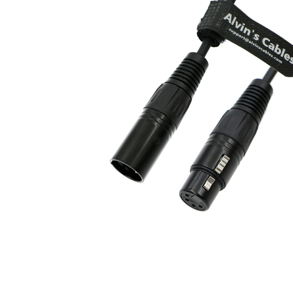 Alvin's Cables XLR 4 Pin Male to XLR 4 Pin Female Power Cable for Sony Venice|F55|SXS Camera, for Canon C300 Mkiii|C500 Mkii, Blackmagic Ursa Mini Pro 2M/6.56ft