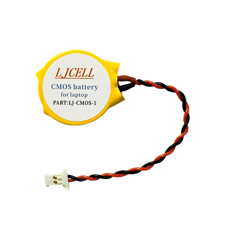 LJCELL CMOS Battery for Dell Alienware Alpha R1 Steam Machine i5 i7 Desktop,Fix Yellow Light BIOS RTC CR2032 Battery with 2 Wire Cable and Connector CMOS-CR2032-1 1 Count (Pack of 1)