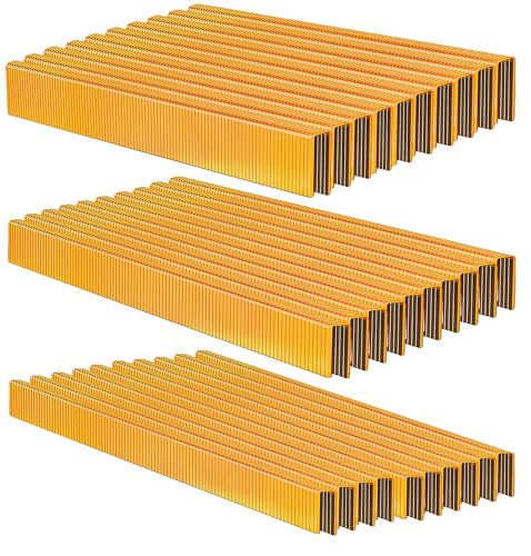 HW HAMWOO 18 Gauge 1/4" Narrow Crown Staples,1/2",3/4",1":3000pcs 3Sizes(1/2",3/4",1")--3000pcs