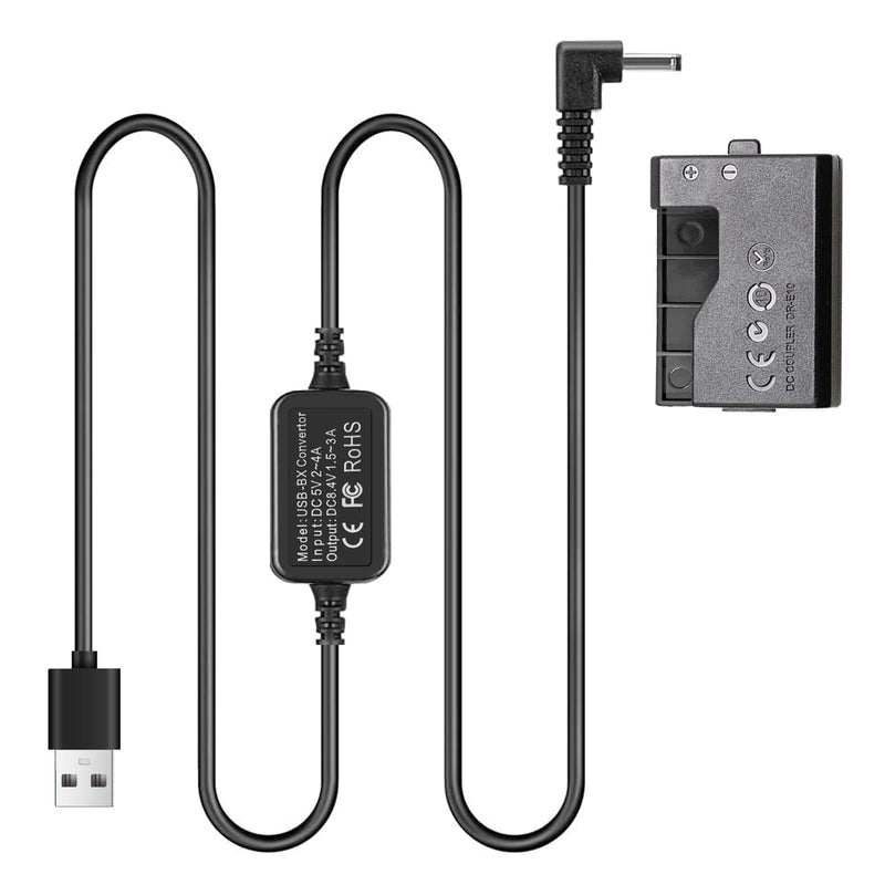 TKDY ACK-E10 EOS Rebel T7 USB Continuous Power Supply LP-E10 Dummy Battery DR-E10 DC Coupler Kit for Canon EOS T6 T5 T3, Kiss X50 X70 X80 X90, EOS 1100D 1200D 1300D 1500D 2000D Digital Camera.