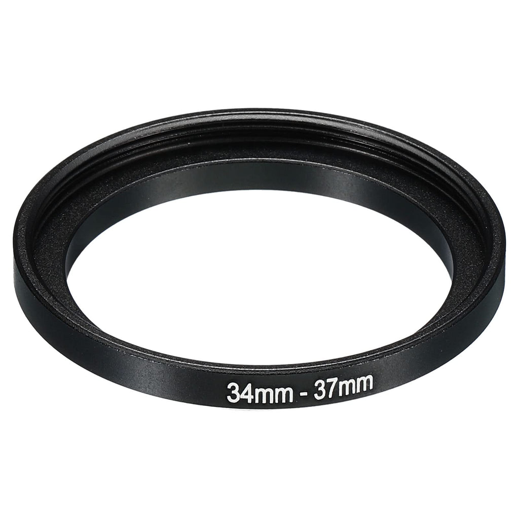 PATIKIL 34mm-37mm Metal Step Up Ring, Camera Lens Filter Adapter Ring Aluminum Filter Adapter Ring for Camera Lenses Hood, Black