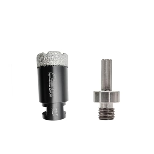 SHDIATOOL Tile Diamond Core Hole Saw,1-1/2-inch Drill Bits Plus Hexagon Adapter for Porcelain Ceramic Marble