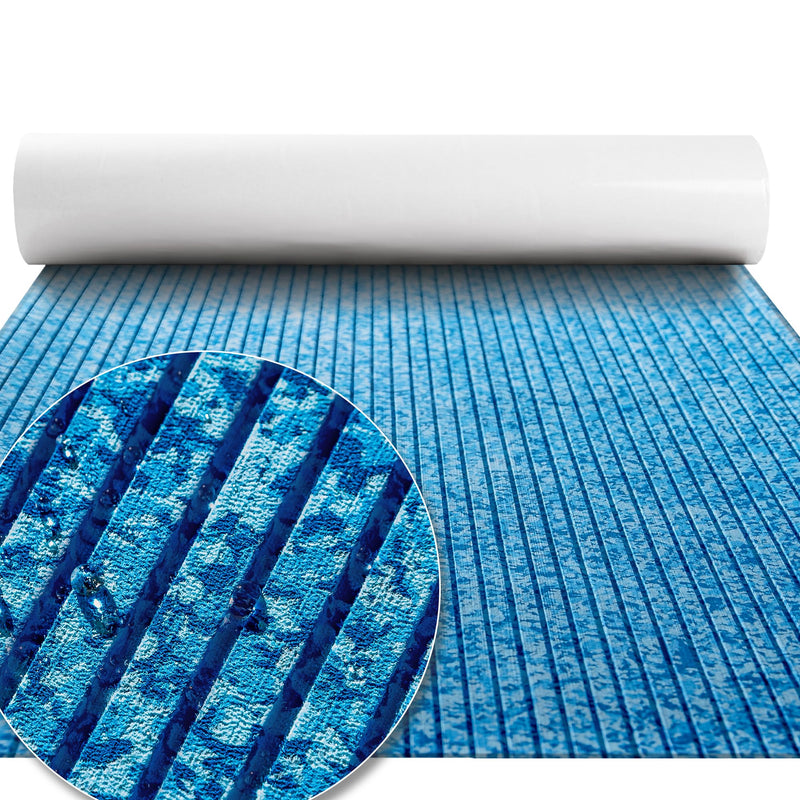 FOCEAN Boat Flooring EVA Foam Boat Decking Marine Flooring Camo Self-Adhesive Marine Mats for Jon Boats Bass Boat Kayak RV 94.5"x15.7", Blue Camo 94.5" x 15.7"