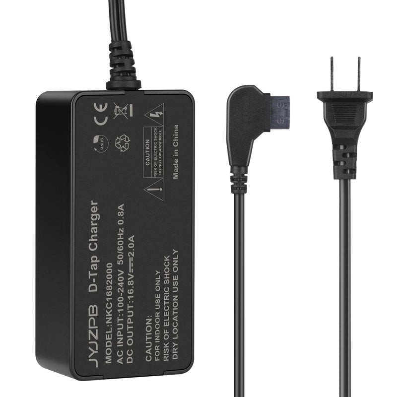 JYJZPB D-Tap Quick Charger for V-Mount/V Lock/Gold Mount Battery Charger, Compatible for Sony BP-U65 BP-U68 HDW-800P HDW-F900R PDW-680 PDW-850 DSR-650PProfessional Video Camcorder [Output: 16.8V 2A]
