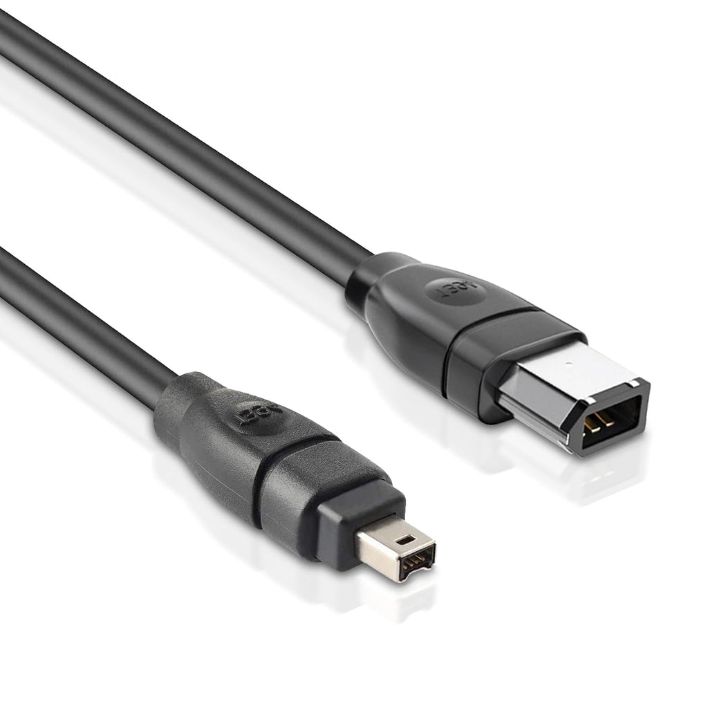 LBSC 6 pin to 4 pin Firewire Cable iLink DV Cable Firewire 400 IEEE 1394a Cord for Computer Laptop PC to Camera Camcorder (6ft,6 Pin Firewire 400 to 4 Pin Firewire 400)