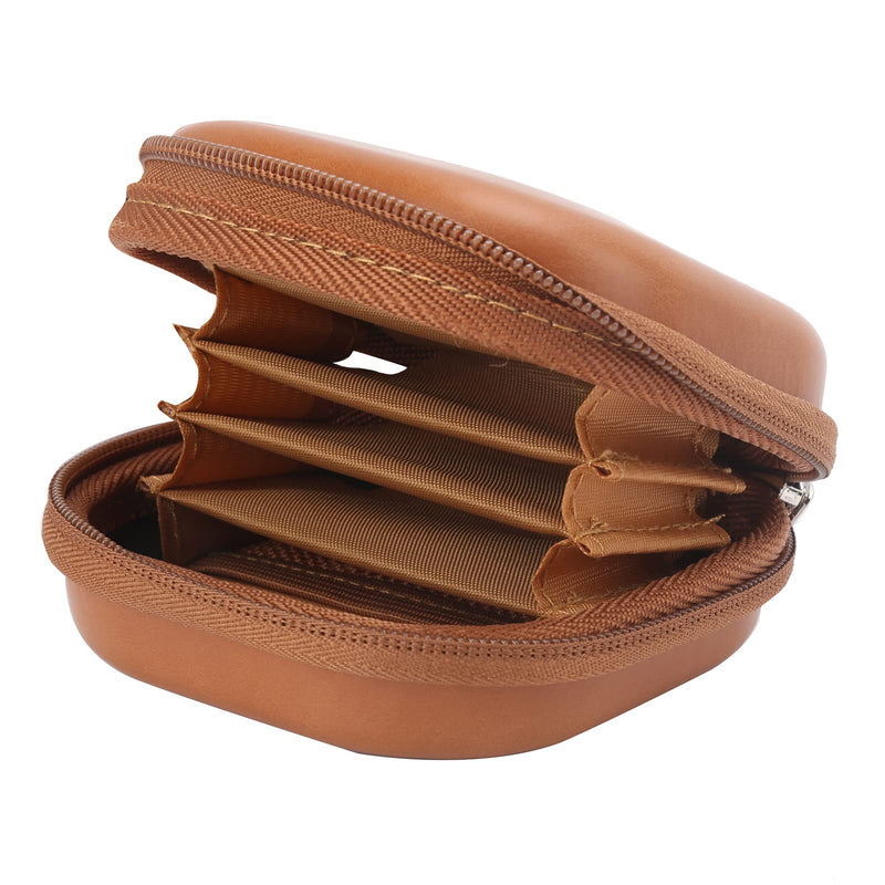 PU Lens Filter Pouch Case for 5 Circular Filters Up to 82mm, Circular Lens Filter Protector Storage Case Layered design Lens Filter Cover Waterproof Box