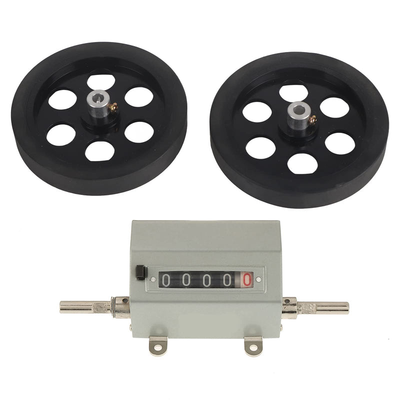 Rope Cable Length Counter De Longitud Con Rueda Metal 1Pc Rolling Wheel 5 Digits 0 9999.9 Length Counter Speed 350Rpm Grey Reset
