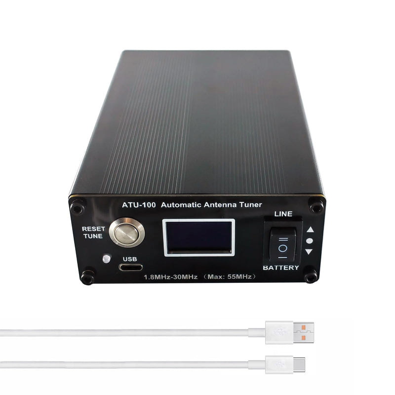 ATU-100 EXT Antenna Tuner for Ham Radio, GOOZEEZOO V3.2 1.8-55MHz Automatic Antenna Tuner by N7DDC 100W Open Source with 5000mAh Battery