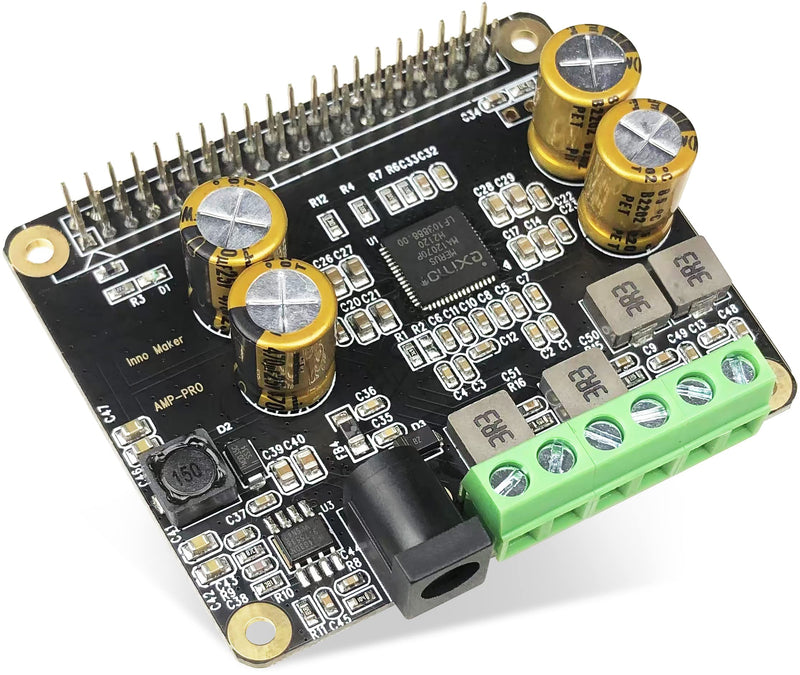 Raspberry Pi Audio Amplifier 2x80W Peak Output Class D HiFi AMP Pro Hat Featuring 192KHz/24bit MA12070P Support Volumio, MoOde, Raspbian,and LibreELEC
