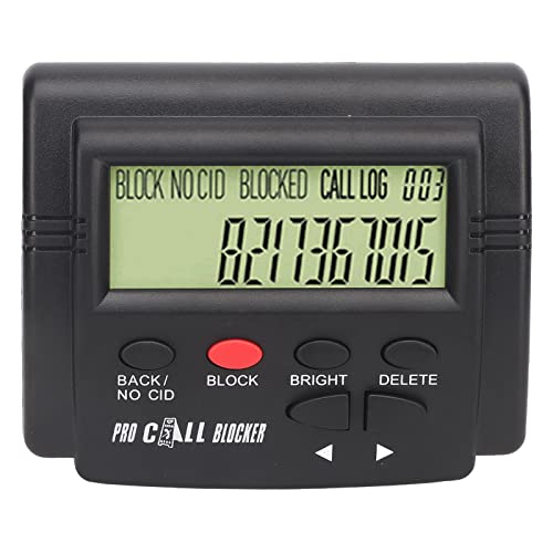 Call Blocker for Landline Phones, 4000Groups Blacklist Home Office Call Blocking Device, 100 Call List, LCD Display, for Most Landline Phones