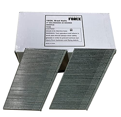 Steel Force TX50 16GA 20 Degree 2" Angle Finish Nails 2,000pc 2"