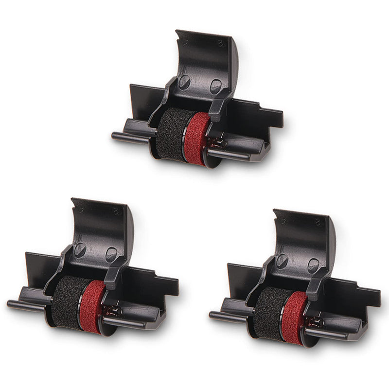 3 Pack Compatible Ribbon Replacement for IR40T IR-40T CP13 MP-12D Use with Sharp EL-1750V, EL-1801V,HR-100TM,HR-170RC,Canon P23-dhv CP13 Printer (Black and Red, Individually Sealed) IR40T 3P