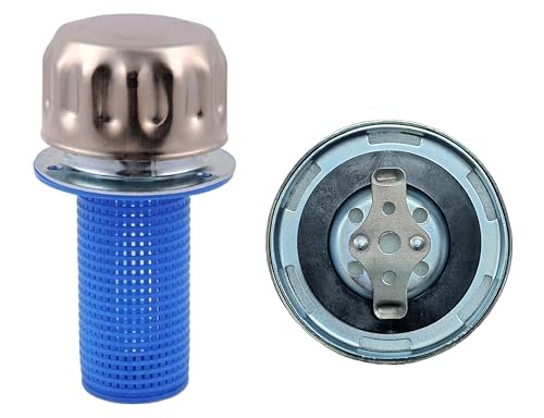 Hydraulic Filling and Ventilation Filter Made of Metal for Oil and Fuel Tanks, Ventilation Lid (with Strainer, Bayonet Closure, Chrome-Plated, Tear-Resistant Seal) Chrome plated Reissfeste Dichtung