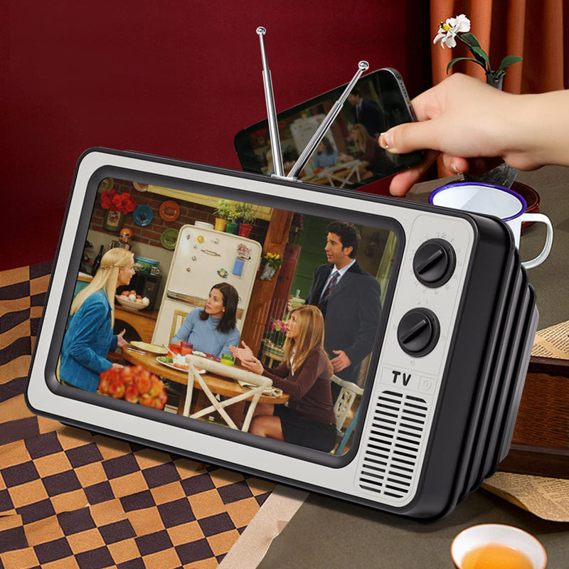 12” Screen Magnifier for Cell Phone-Retro TV Amplifier 3D HD Mobile Phone Screen Magnifying Enlarger for Movies Videos Games, Screen Amplifier–Fit for All Smartphones (Technology Grey) Technology Grey