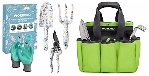 WORKPRO Garden Tool Bag with Garden Tool Set