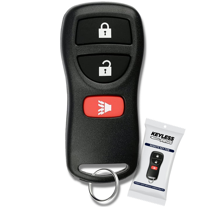3-Button Replacement Keyless Entry Remote Key Fob, Compatible with Nissan Armada Pathfinder Frontier Murano Titan Quest Xterra Sentra Versa, Infiniti FX35 FX45 QX4, KBRASTU15 3-BTN