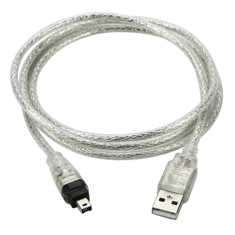 NFHK USB Male to Firewire IEEE 1394 4Pin Male iLink Adapter Cord Cable for DCR-TRV75E DV 1m USB Firewire Cable 6Pin Male to USB Male