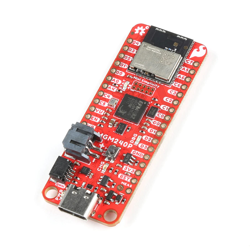 SparkFun Thing Plus Matter - MGM240P Wireless Module Thing Plus Form-Factor (Feather-Compatible) USB-C Connector, Board Dimensions (Inches): 2.30" x 0.90"